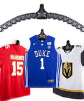Jersey Display Hanger For Wall Adjustable Pivot Joint That Shapes To Fit Any Sport No Brainer One Pack Ideal For Hockey