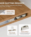 Door panel slotting process for Trackless Concealed Sliding Barn Door Hardware With Dead Silent Soft Close Aluminum Hidden Track For Interior Wood Doors Featuring Smooth As Butter Rollers And Zero Drama Install Process.