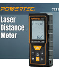 Straight Shooter Laser Measure 165 Ft Range Digital Distance Meter With Smart Angle Sensor and Bright Backlit Screen displayed front view.