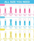 120Pcs Heat Shrink Connectors Kit Waterproof Crimp Terminals Auto And Marine All In One Pro Grade Wire Wiring Terminal Set With Ring Fork Spade Connectors And Heat Shrink Butt Terminals, assorted AWG sizes