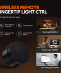 Wireless remote controller for Monitor Light Bar Dimmable USB Lamp With Eye Care Tech No Screen Glare Backlight Wireless Controller Fits Any Monitor Space Saving Desk Light For Home Office And Gaming Setups