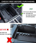 Center Console Organizer Tray For Ford F Series Trucks 2015 To 2024 F150 F250 F350 F450 And Expedition fitment comparison
