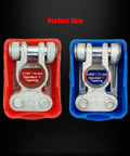 Brass Heavy Duty Quick Release Top Post Battery Terminal Connectors 1 Pair with Red and Blue Covers for Fast Disconnect