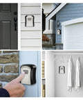 Rugged 4 Digit Key Safe Box for Wall Mount in various locations, 3.7 inch zinc alloy, waterproof for indoor and outdoor use