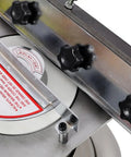 Aynuma 25 Inch Knife Grinder Machine With 1/2 Horsepower Motor And 6 Inch Grinding Wheel showing adjustable angle holder and grinding wheel.