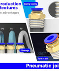 20 Pack Push To Connect Pneumatic Fittings 4mm Tube OD To One Quarter Inch Male Quick Connect Air Line Hose Fittings with TPU PA PU tubes