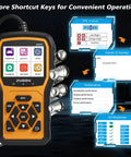 All Cars After 1996 OBD2 Diagnostic Scanner Tool With Live Data Graphs Read And Clear Codes MIL Off Display