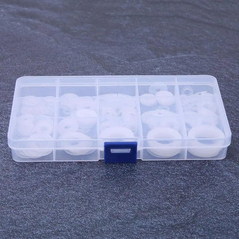 250 Piece Nylon Flat Washer Set For Water Pipes Leakproof Sealing Gaskets Assortment Kit With 15 Different Sizes And Plastic Storage Box Ideal For DIY Plumbing Fixes And Leak Prevention, boxed