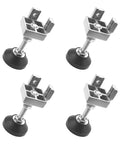 4 Sets Of 4040 Aluminum Profile Adjustable Feet For T Slot 8mm Leveling Legs, includes connectors, screws, and nylon bases