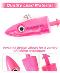 Big Game Swing Hook Jig Head With Heavy Duty Stainless Steel Ball Bearing Swivel, High Carbon Steel Hook, Saltwater Lead Jighead Pink 4oz