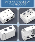 2 Inch Low Profile Box Mounting Brackets for Window Blinds Headrail White Set of Four Left and Right Mounts angles