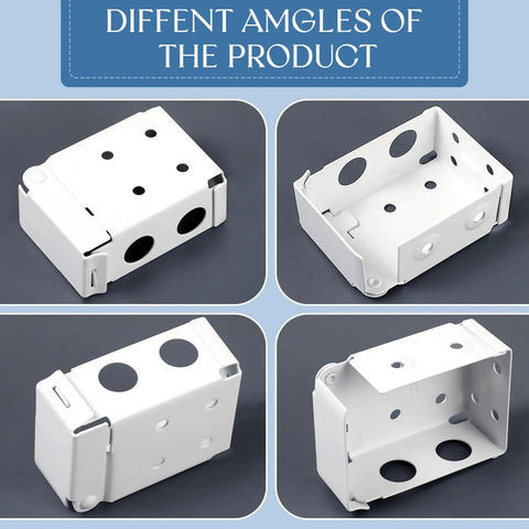 2 Inch Low Profile Box Mounting Brackets for Window Blinds Headrail White Set of Four Left and Right Mounts angles