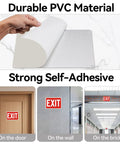 5 Pack Exit Signs For Doors And Walls, High Visibility Red Safety Stickers, Premium Self Adhesive Vinyl, Easy To Install, Durable Wall Or Door Mount, Ideal For Office Buildings, Schools, Retail Stores, And Commercial Spaces on PVC sign sheet