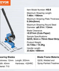 8 Inch Hand Plate Shear With Long Handle For Metal Cutting Up To One Quarter Inch Sheet Steel Benchtop specifications