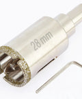 Heavy Duty Top Notch 1 1/8 Inch Diamond Hole Saw Drill Bit With Precision Pilot Tip, 28 mm size for drilling tile and stone.