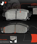 Carbon fiber ceramic brake pads from Front And Rear Drilled And Slotted Disc Brake Rotors And Ceramic Pads Kit For Nissan Frontier 2005-2019