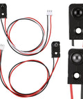 Two Pack IR Break Beam Sensor Kit With 5mm LEDs, Photoelectric Through Beam Switch, DIY Counting Module, 33cm Cable Length, 25cm To 100cm Sensing Range, Fast Response NPN Normally Open Output For DIY Automation, black plastic sensors and cables