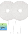 Oval Crepe Paper Lanterns 22 Inch Two Pack For Indoor Ceiling Decor, 2 flat lanterns with frames in image