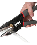 Three In One Power Cutting Tool that works as a wire cutter, box cutter and utility knife cutting a plastic tube