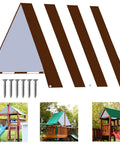 52 By 90 Inches Swing Set Replacement Canopy Tarp For Playgrounds And Backyards, Premium 300D Polyester With PU Coating, UV Protection