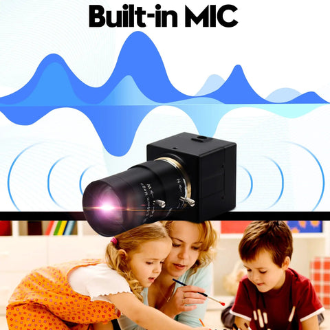 USB Camera 5MP Webcam With 5-50mm Telephoto Manual Focus Lens And 10X Optical Zoom Perfect For Close Up And Distant Shots shown in use for streaming