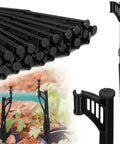 25 pack drip irrigation riser stakes for 1/4 inch tubing hose holder adjustable ground stakes for micro sprinklers and garden irrigation systems durable plastic construction