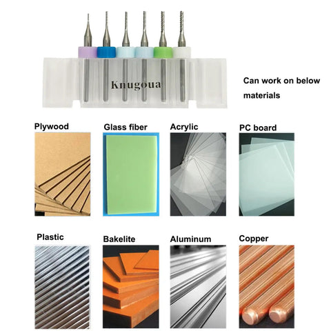 Pro Grade End Mill Set Of 12 Tungsten Steel CNC Router Bits For PCB Circuit Boards Wood Plastic Copper Engraving Milling And Drilling 0.5 To 3.175mm Heavy Duty Ultra Sharp Wear Resistant