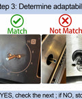 Comparison of correct and incorrect knob fit for Replacement Knobs for Electric Range Dial Control Set Fits WFES5030RS0 WFES5030RZ0 WFES3530RS0