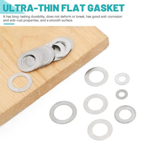 175 Piece 304 Stainless Steel Flat Washers Set In 6 Sizes M4 M5 M6 M8 M10 M12 With Clear Storage Box For Screws Bolts And All Your Hardware Projects Pro Grade Durable Spacer Shim Kit, flat gasket washers on wood
