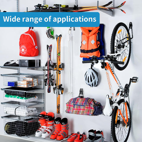 Garage storage with 2 Pack Heavy Duty Garage Storage Utility Hooks For Tools And Garden Gear, Steel Wall Mount U Hooks Black, Holds 40 Lbs.