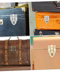 Vintage Hasp Buckles Set 15Pcs installed on various jewelry boxes with antique finish and retro style hardware.