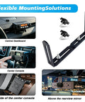 Adjustable Universal Car CB Radio Mount Bracket For Ham Transceivers And Scanners, Heavy Duty Dash Mount Kit installed