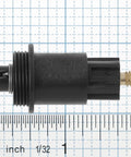 Replacement Clicker Drain Assembly For Pop Up Sink Drains, side view of durable valve, black with gold tip, easy install
