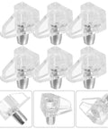 Plastic Cabinet Shelf Pegs 100 Pack For Wooden Cabinets And Wardrobes, clear plastic and stainless steel construction, pack of six