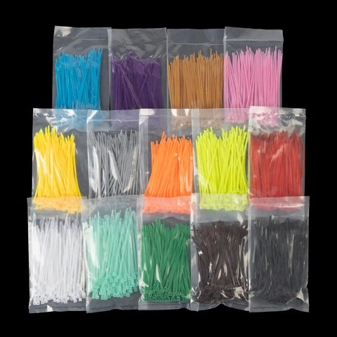 Colorful Zip Ties 1400 Pack 4 Inch Multicolor Plastic Wire Ties Assortment For Home Office Garden Garage And Workshop