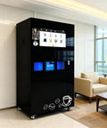 Hotel Coffee Vending Station With Bean To Cup Brew 10.1 Inch Touch Screen Fresh Milk Frother Self Service Kiosk in lobby