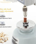 Alloy height adjustment feature of handheld digital hardness tester for corn, wheat, coffee, and feed.