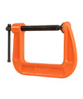 4-Inch C Clamp With 400 LB Clamping Force For DIY Projects And Light Woodworking, Zinc Plated Acme Screw, 3 Inch Throat, side view