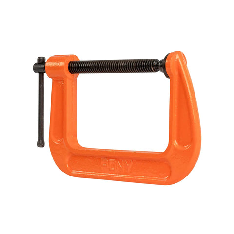 4-Inch C Clamp With 400 LB Clamping Force For DIY Projects And Light Woodworking, Zinc Plated Acme Screw, 3 Inch Throat, side view