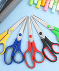 10 Pack 8 Inch All Purpose Heavy Duty Scissors For Office And Home Use Ideal For Paper Cardstock Fabric Foam Plastic Crafting And More Durable For Sewing Scrapbooking Card Making Quilting And General Household Tasks. Colorful stainless steel scissors with soft-grip handles