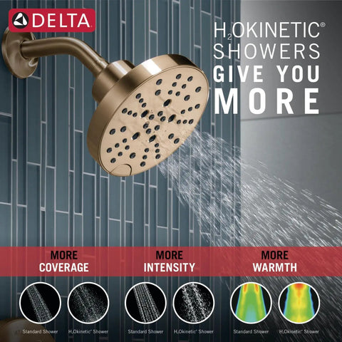 Premium Nicoli Bathtub And Shower Faucet Set Featuring Brushed Gold Valve Trim Kit And H2Okinetic Spray Tech For An Ultra Smooth No Drama Bathroom Refresh