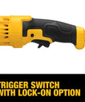 Four And A Half To Five Inch Trigger Grip Angle Grinder Workhorse With A 13 Amp Motor And Dust Ejection System, side view