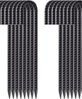 Heavy Duty 12 Inch Rebar Stakes 16 Pack J Hook Galvanized Ground Stakes For Chain Link Fence Trampoline Stakes Tent Stakes And Steel