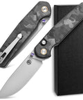 Folding Knife With 14C28N Steel Blade And Carbon Fiber Handle Go To EDC Knife With Pocket Clip For Outdoor Camping Fishing Survival