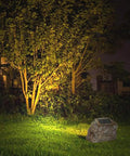 Solar Powered Rock Lights Outdoor Dope 2 Pack With 10 LED Waterproof Stones illuminating garden at night