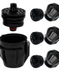 4 Pack UF1 Nozzle And Diffuser Assembly For Carbonation Boost In Beverage Makers Quick Response Nozzle Set For Home Soda Systems Matte Black Finish elevates syrup and carbonated water mixing, 45.7x45.7x50.8 mm ABS