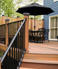 Deck with Solar Post Cap Lights Outdoor No Wiring Deck Lighting 52 LED 160 Lumen For 4x4 5x5 6x6 Wooden Posts IP65