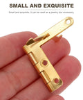 Golden Iron Decorative Hinges For Jewelry Boxes And Chests Rust Resistant DIY Friendly Easy Install Hinge Set small size in hand