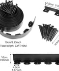Easy Diy Garden Border Edging Roll 4 Inch High 66 Ft Total 2 Rolls Of 33 Ft With 100 Hard Stakes Flexible Plastic No Dig