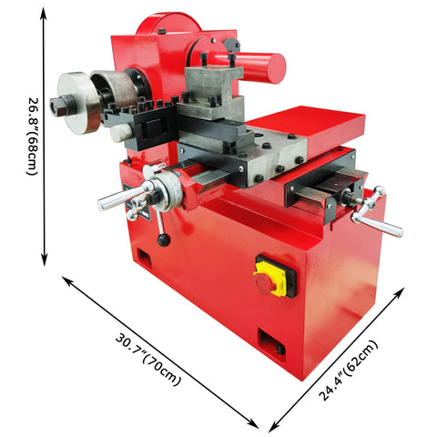 Brake Drum And Disc Lathe Combo For Disc And Drum Brakes 7.1 To 13.7 Inches 110V 1100W High Precision Pro Grade Lathe in red